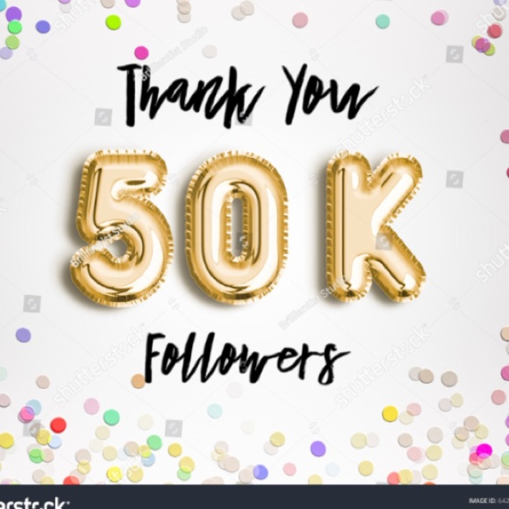50,000 FOLLOWERS!!